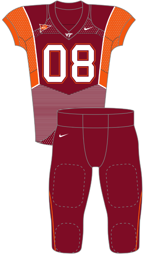 Virginia 2008 Maroon Uniform