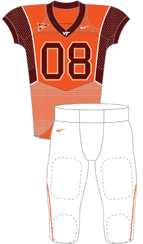 Virginia Tech 2008 Orange Uniform