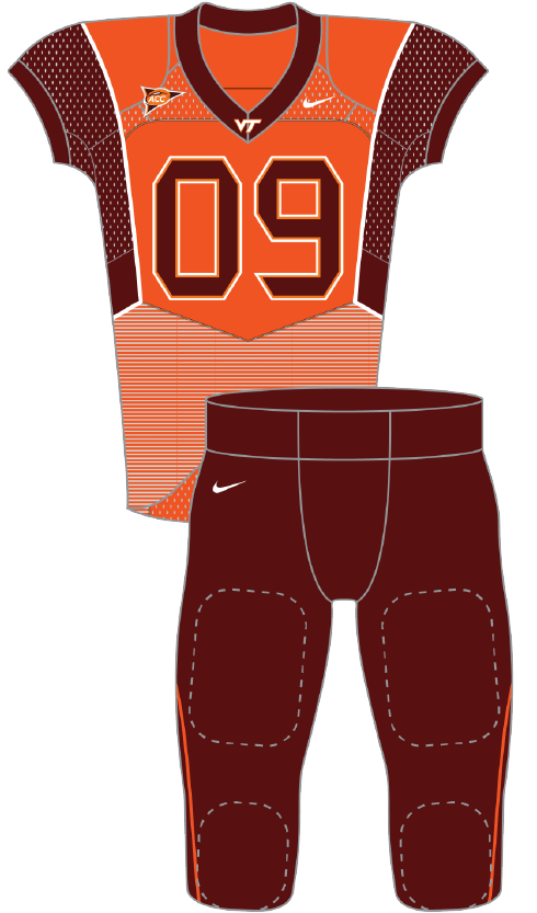 Virginia Tech Orange Uniform