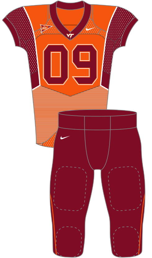 Virginia Tech Orange Uniform