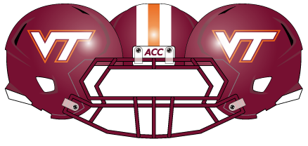 Virginia Tech 2011 Maroon Stripes Helmet