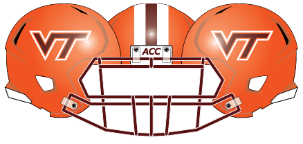 Virginia Tech 2011 Orange Helmet