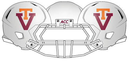 Virginia Tech 2011 White  Old Logo Helmet