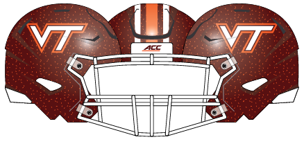 Virginia Tech 2015 Maroon Stripes Helmet