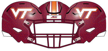 Virginia Tech 2016 Maroon Helmet