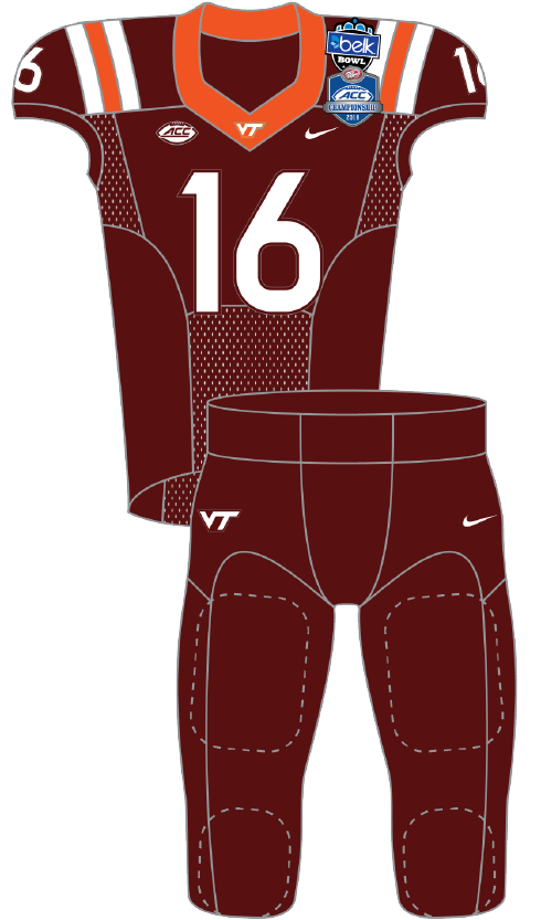 Virginia 2016 Maroon Uniform