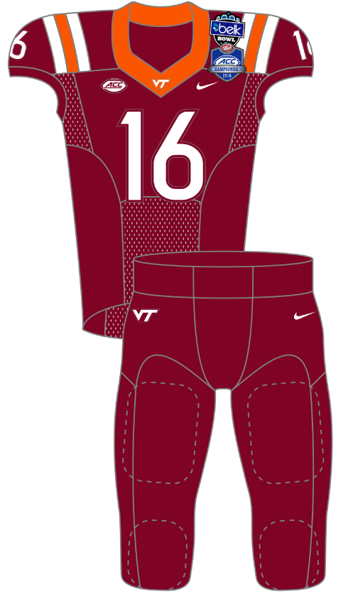 Virginia 2016 Maroon Uniform