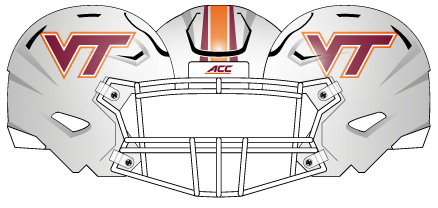 Virginia Tech 2018 Matte White Helmet