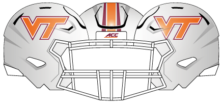 Virginia Tech 2017 White Orange Helmet