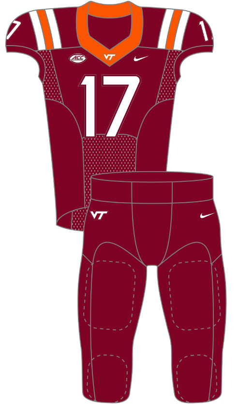 Virginia 2017 Maroon Uniform