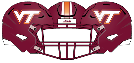 Virginia Tech 2018 Matte Maroon Helmet