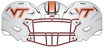 Virginia Tech 2018 Matte White Helmet