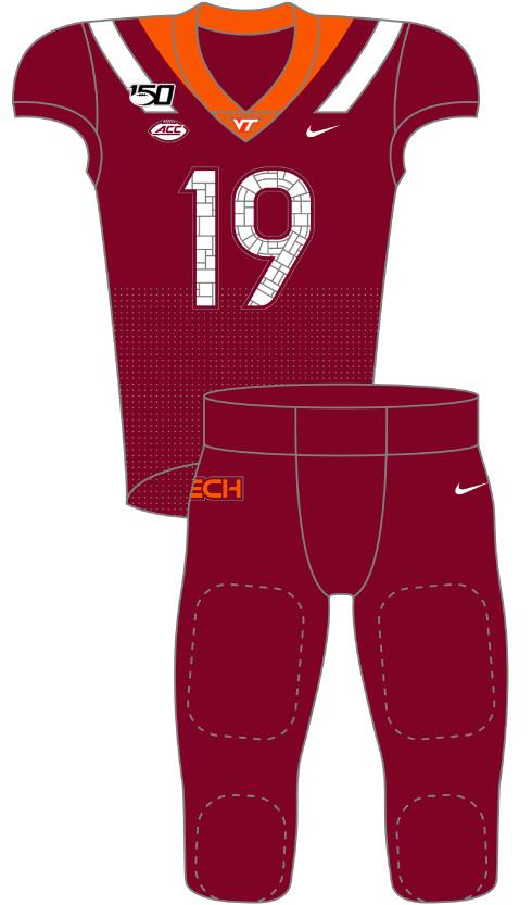 Virginia 2019 Maroon Uniform