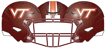 Virginia Tech 2021 Maroon Grit Helmet