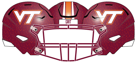 Virginia Tech 2021 Maroon Grit Helmet