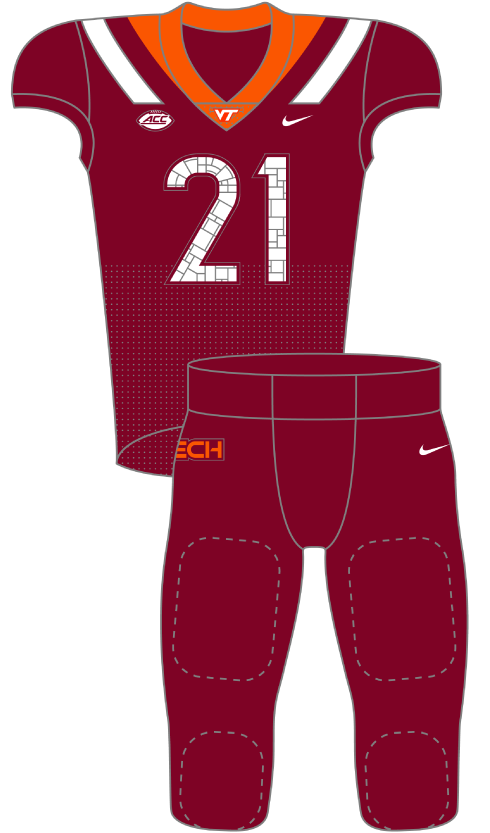 Virginia 2021 Maroon Uniform