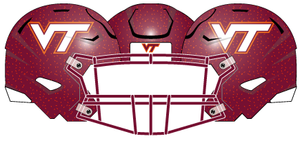 Virginia Tech 2022 Maroon Helmet