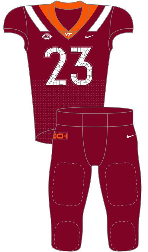 Virginia 2023 Maroon Uniform