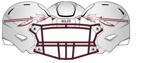 Florida State 2022 White Helmet Garnet Facemask