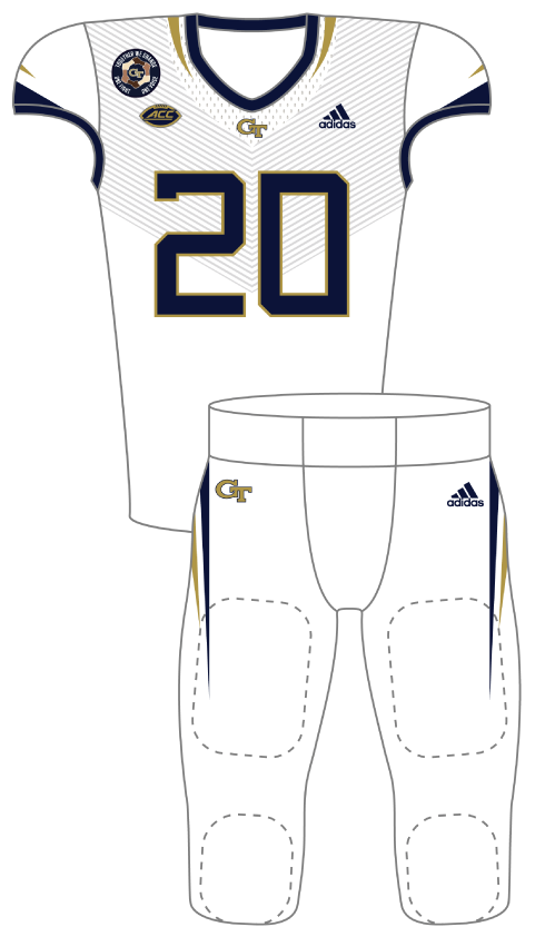Georgia Tech 2020 White Blue Uniform