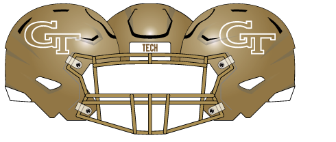 2025 Gold Shell Gold Mask White Logo Outline Helmet