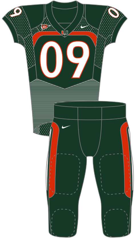 Miami 2009 Green Uniform