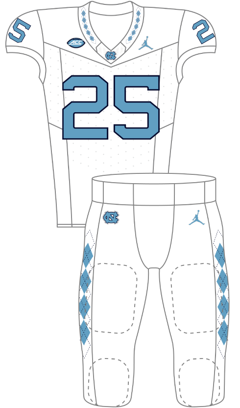North Carolina 2025 White Uniform