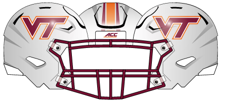 Virginia Tech 2018 Matte White Helmet